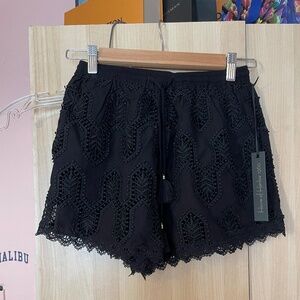House of Harlow Black Lace Shorts XS
